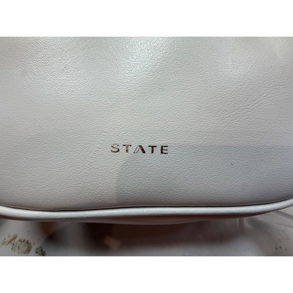 STATE Bags Bennett Fanny Pack White Vegan Leather Belt Bag Crossbody NEW - Picture 2 of 6